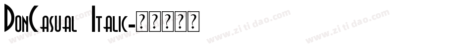DonCasual Italic字体转换